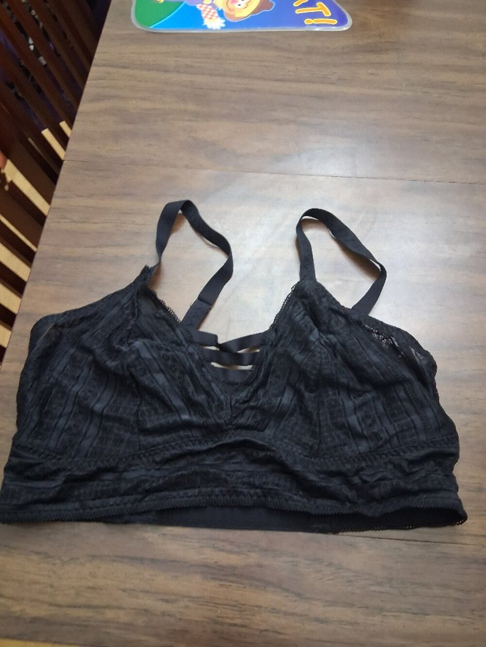 Torrid black lace bralette size 1 euc